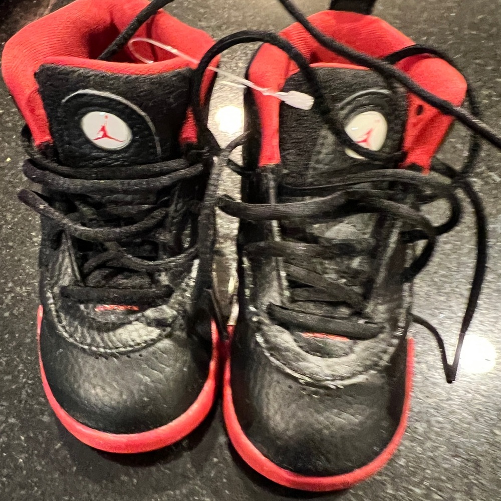 Jordan Jumpman Pro Boys Basketball Shoes Black Red Size 7C